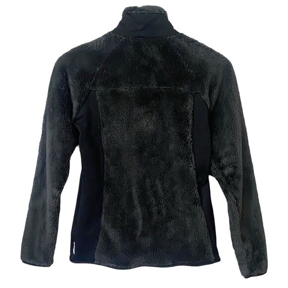 Columbia Womens Size Medium Plush Fleece Mixed Media Jacket Full Zip Black - Picture 7 of 12